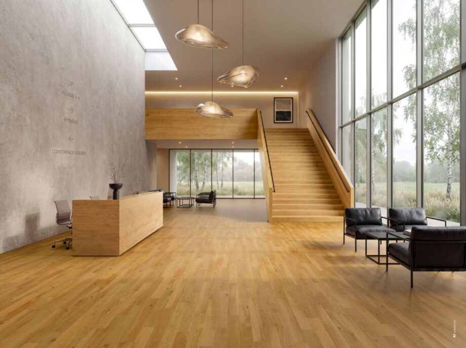 Landhausdiele Bauwerk Cleverpark 1250 Eiche Natur 34 matt versiegelt – 3