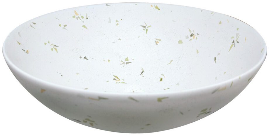Waschbecken Dune Fragmenta Verde 40x40x15 cm, handbemaltes Keramik-Aufsatzwaschbecken