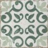 189212-1 Bodenfliese aus Feinsteinzeug mit valencianischem Zementfliesenmuster Dune Antiga Mareny Verde, 20x20 cm, 9 mm, Grün