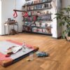 3-Stab Parkett Meister, Longlife PC 200, Oak lively lightly smoked look 09039, 3-Stab, 2400 x 200 mm, gebürstet, ultramatt lackiert – 2
