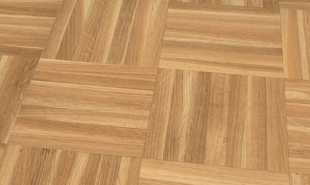Mosaikparkett Eiche Gestreift, Würfel, roh, 8 x 22,86 x 160 mm