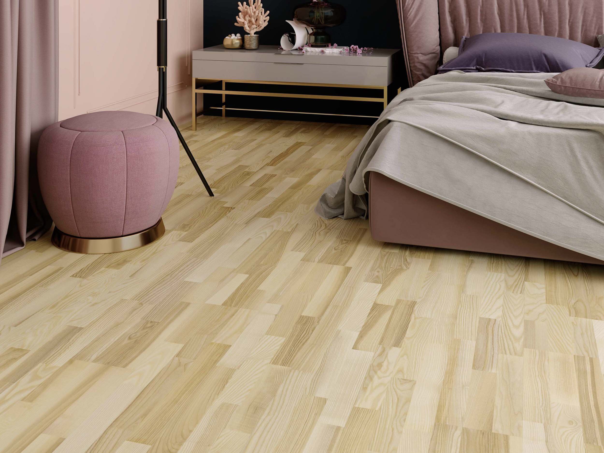 Parkett Esche 3-Stab Esta Elegant Pure Line extramatt lackiert – 3