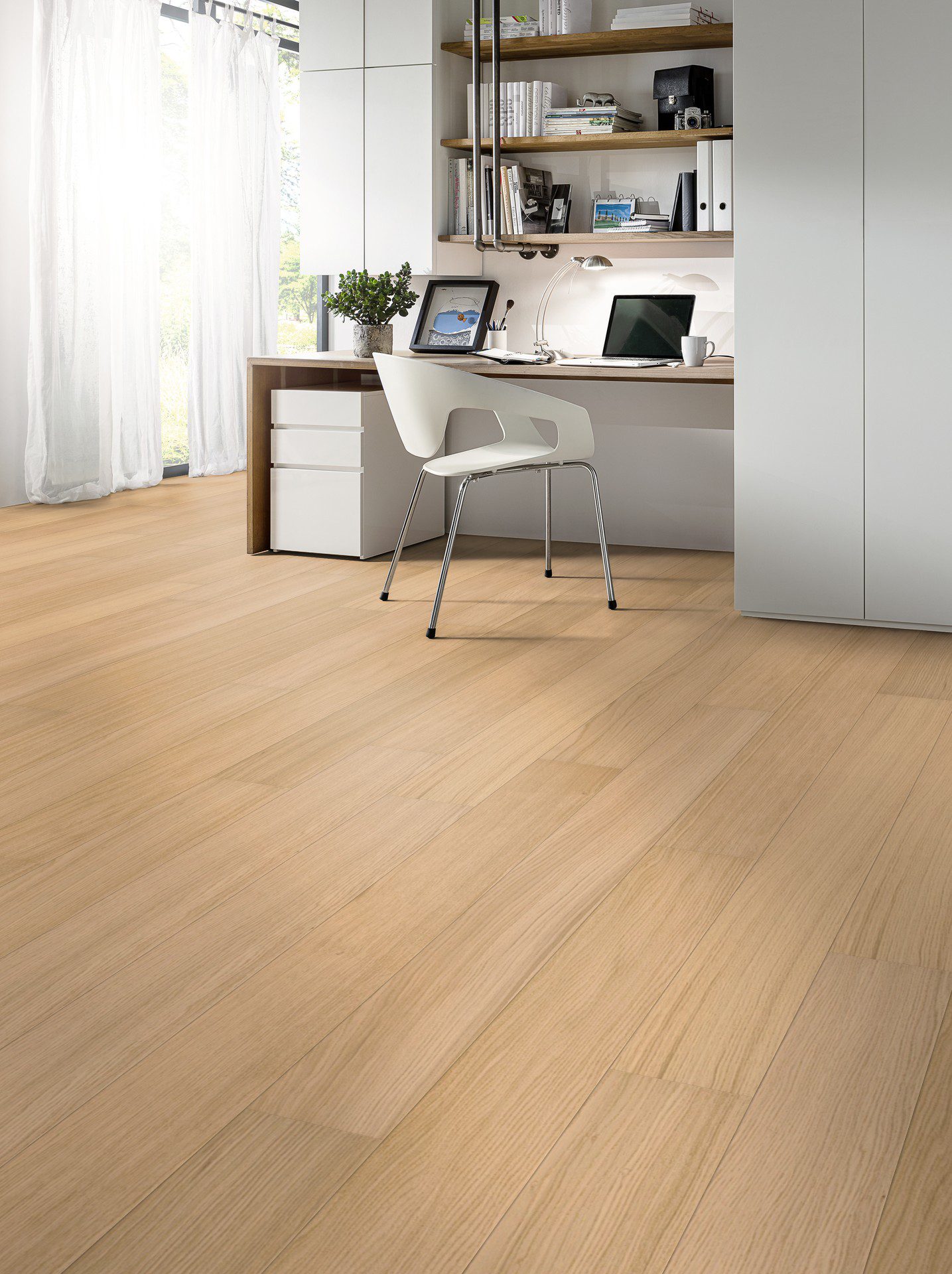 Landhausdiele Eiche Parky Deluxe+ Ivory Oak Premium, Furnier, gebürstet, supermatt lackiert, 1-Stab, 1810 x 166 x 12 mm – 2