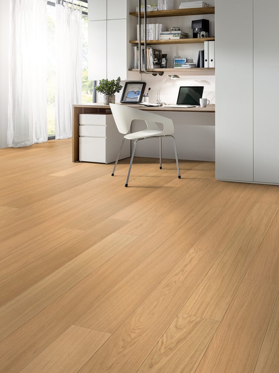 Landhausdiele Eiche Parky Deluxe+ Natural Oak Premium, Furnier, gebürstet, supermatt lackiert, 1-Stab, 1810 x 166 x 12 mm – 2