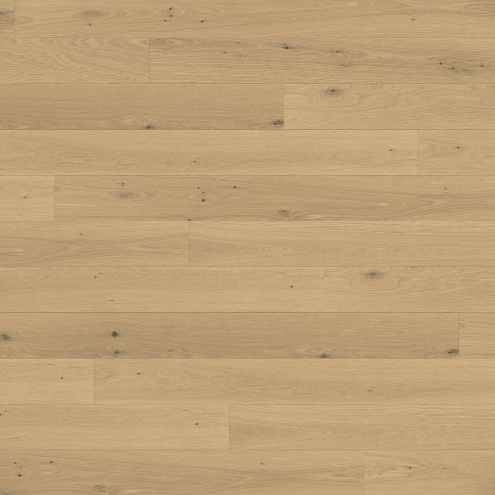 Landhausdiele Eiche Parky Deluxe+ Sand Oak Rustic Light, Furnier, gebürstet, supermatt lackiert, 1-Stab, 1810 x 166 x 12 mm