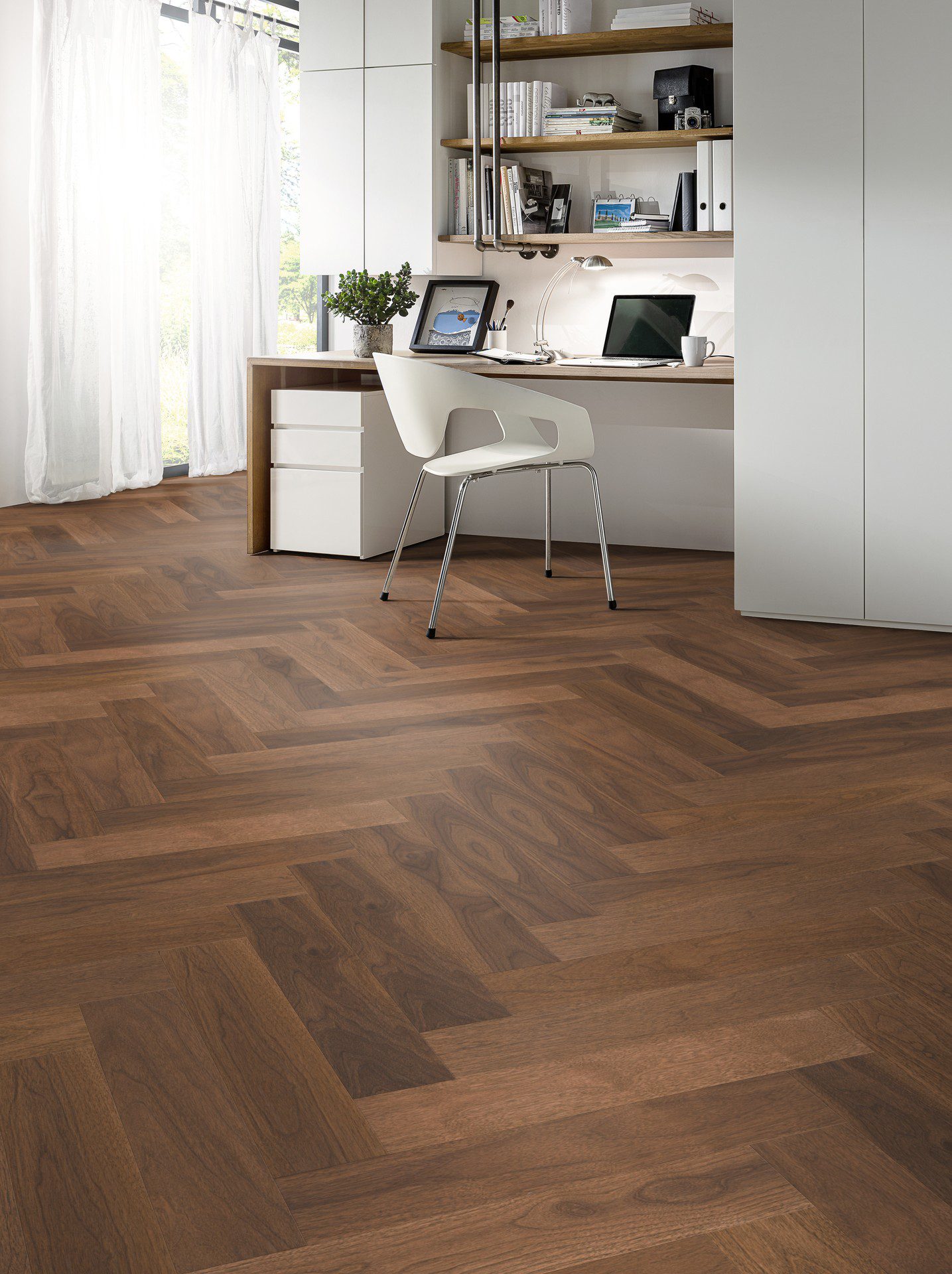 Kalasabaparkett Parky Swing Smoked Walnut Premium – interjöör