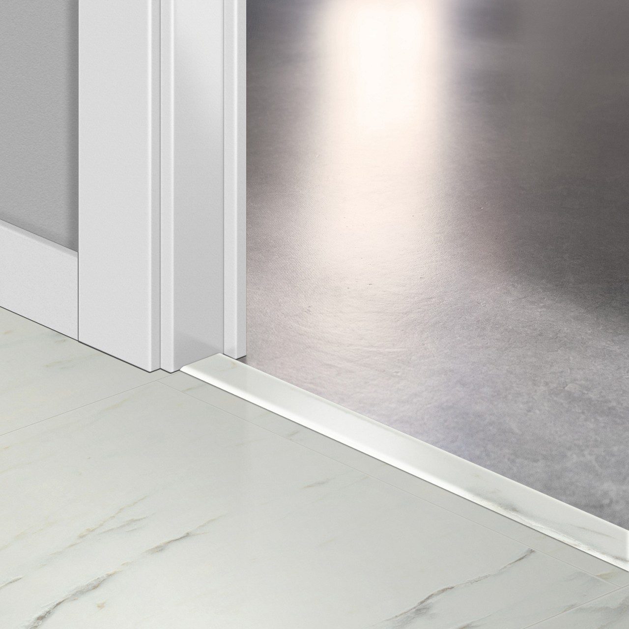 Incizo 5-in-1 Übergangsprofil Quick-Step Marble Carrara White für Rigid-Vinyl (Alpha), 8x45x2000 mm