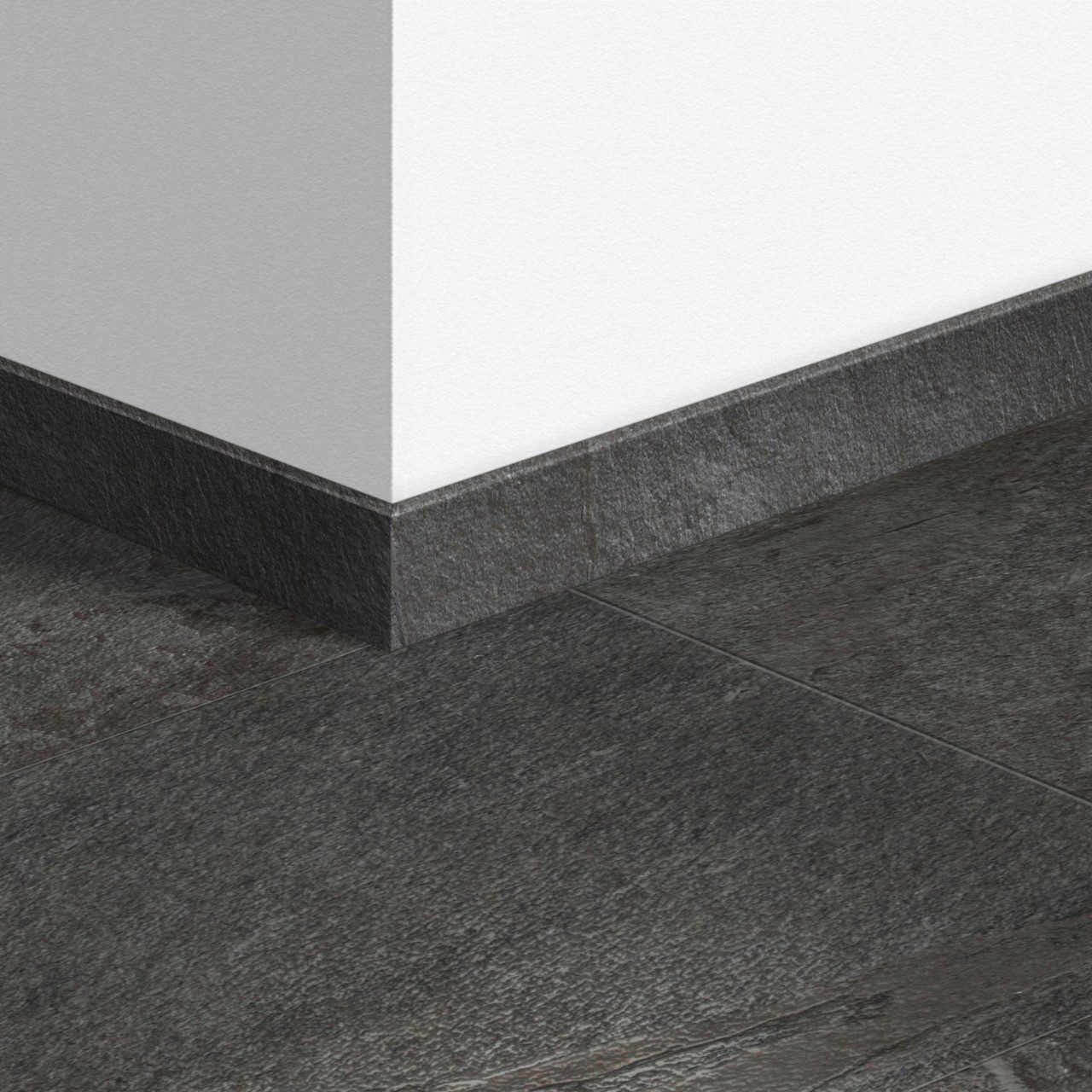 Sockelleiste Quick-Step Black Slate für LVT Vinylboden, wasserfest, 12x58x2400 mm