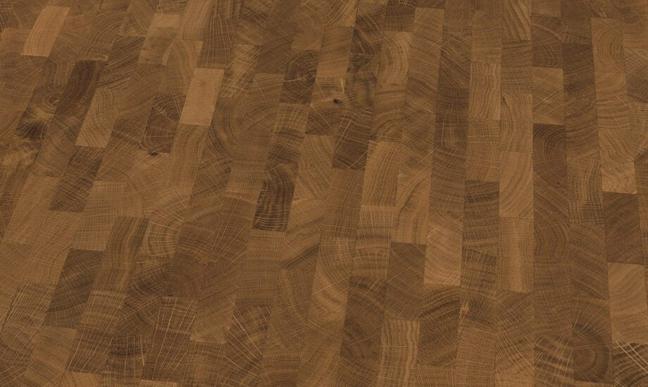 Ristlõikeparkett tamm Natur Hirnholzparkett Eiche Natur, englischer Verband, 10 mm, Klotz 20 x 60 mm
