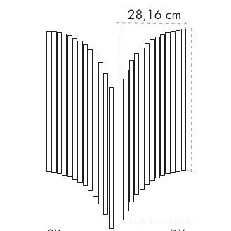 Marmorimustriga mosaiikplaat ABK Sensi Signoria Ventaglio – dekoor