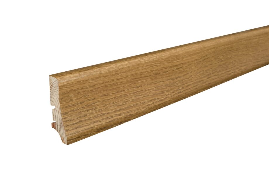 Sockelleiste Eiche furniert braun lackiert 20×58 mm