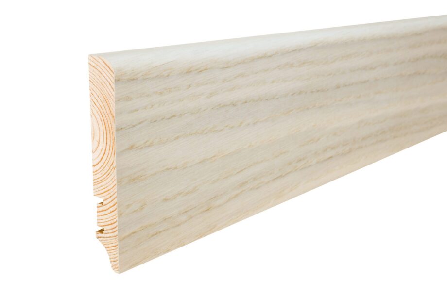 Sockelleiste Eiche furniert Gentle weiß lackiert 16×90 mm