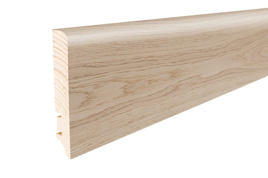 Sockelleiste Eiche furniert Harmony weiß lackiert 16×90 mm