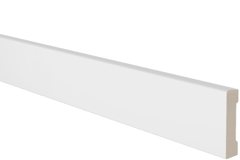 Sockelleiste Kiefer weiß lackiert 12×58 mm