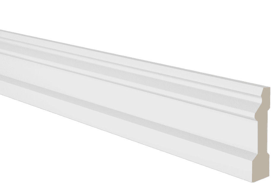 Sockelleiste Kiefer weiß lackiert 15×70 mm