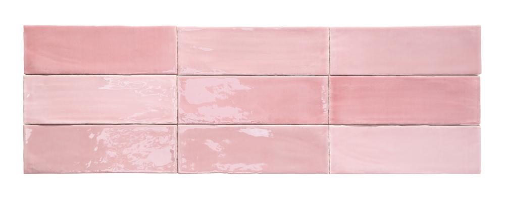 Käsitööefektiga reljeefne keraamiline seinaplaat Dune Tabarca Rosa