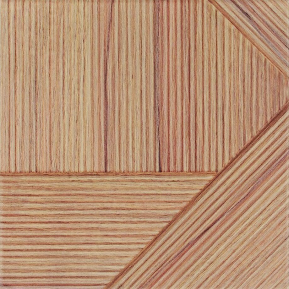 Triibulise 3D reljeefiga keraamiline seinaplaat Dune Stripes Mix Teak, 25x25 cm, 10 mm, tiikpuu