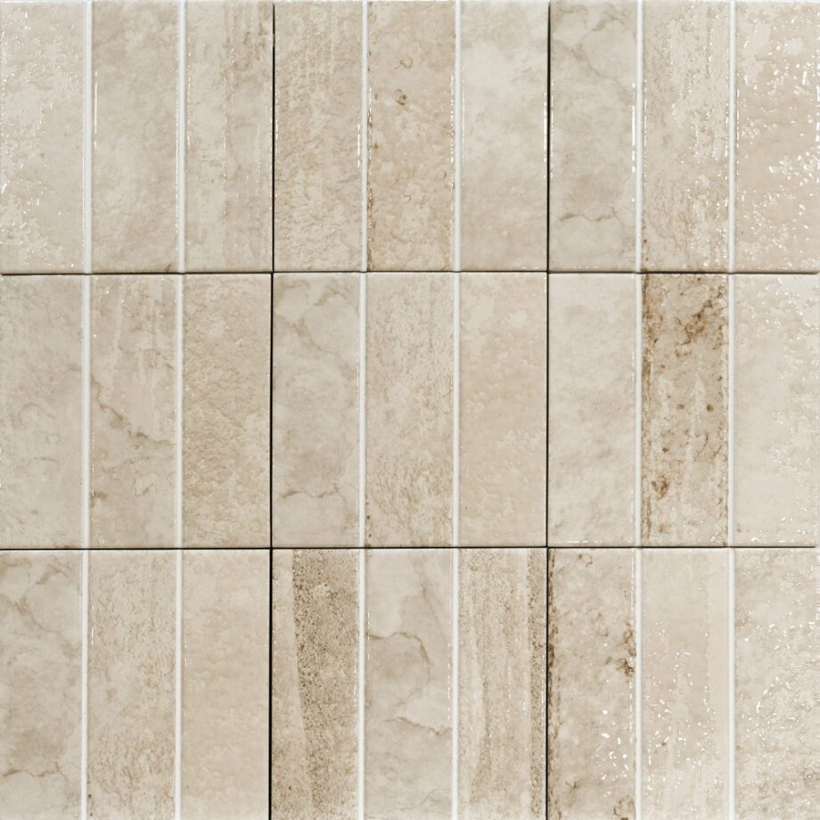 Bodenfliese aus Feinsteinzeug mit dreiteiligem Relief Dune Terraluz Canvas, 14,7x14,7 cm, 8 mm, Leinenbeige – 2