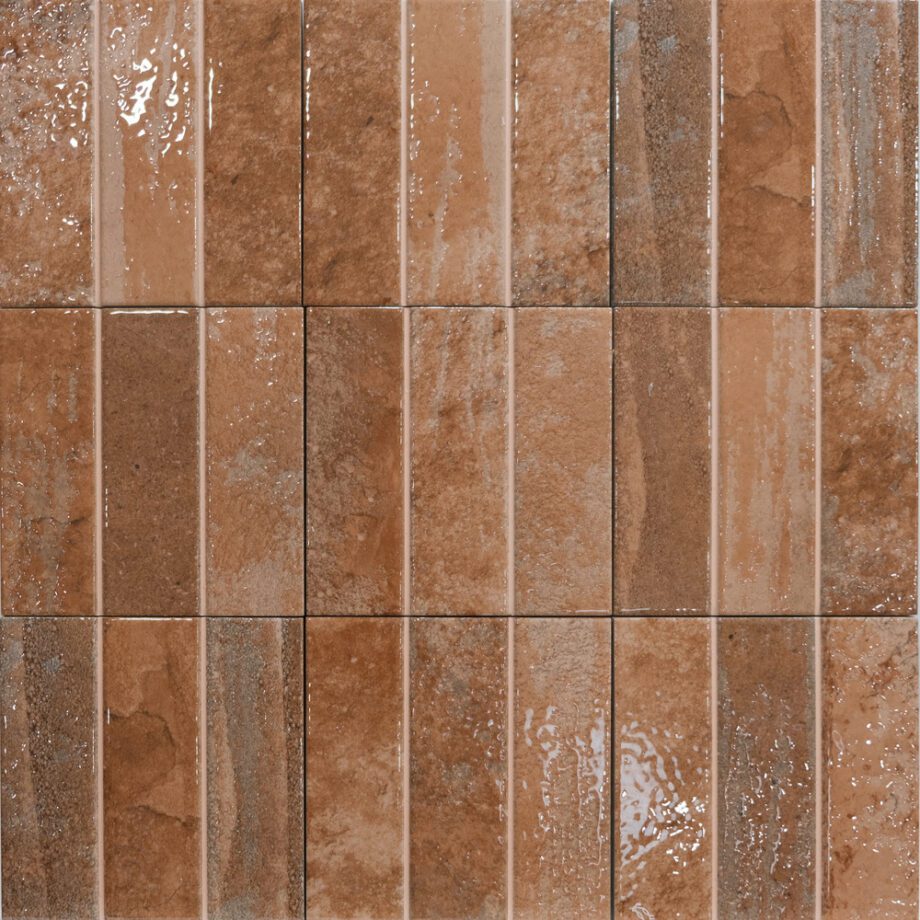 Bodenfliese aus Feinsteinzeug mit dreiteiligem Relief Dune Terraluz Teja, 14,7x14,7 cm, 8 mm, Ziegelrot – 2