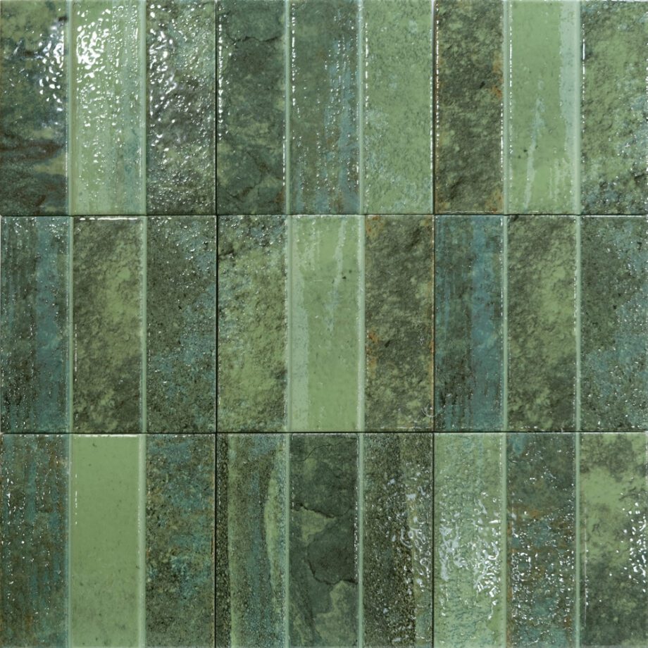 Kolmeosalise reljeefiga portselanplaat Dune Terraluz Verde – interjöör Bodenfliese aus Feinsteinzeug mit dreiteiligem Relief Dune Terraluz Verde, 14,7x14,7 cm, 8 mm, Grün – 2