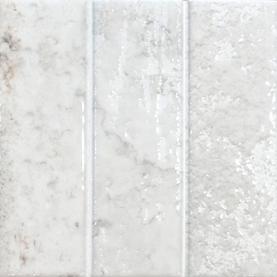 Bodenfliese aus Feinsteinzeug mit dreiteiligem Relief Dune Terraluz Yeso, 14,7x14,7 cm, 8 mm, Gipsweiß