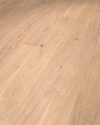 Landhausdiele Thede & Witte Euro XL, Eiche astig, gebürstet, weiss geölt, 1-Stab, 2230 x 254 x 14 mm
