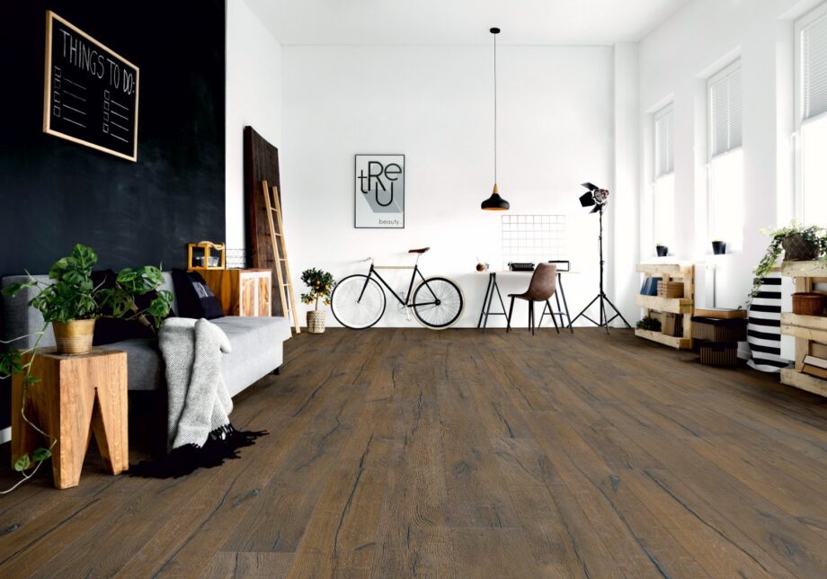 Landhausdiele Thede & Witte Boston Oldwood, Stained Grey, Eiche, grau geölt, 1-Stab, 2200 x 220 x 15 mm – 2