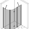 Runde Duschecke Hietakari Infinia 268, Festwand + Falttür mit Festteil – 3