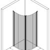Runde Duschecke Hietakari Infinia 269, Drehtür + Drehtür – Ansicht 3 Runde Duschecke Hietakari Infinia 269, Drehtür + Drehtür – 3