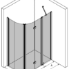 Runde Duschecke Hietakari Infinia 272, Drehtür + Falttür mit Festteil – Ansicht 3 Runde Duschecke Hietakari Infinia 272, Drehtür + Falttür mit Festteil – 3