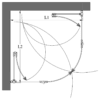 Runde Duschecke Hietakari Infinia 273, Falttür + Falttür – 2