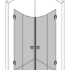 Runde Duschecke Hietakari Vetro 552 – 3D-Zeichnung