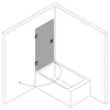 Drehbare Badewannenwand Hietakari Vetro VB2 – 3D-Zeichnung