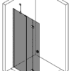 Faltbare Duschwand mit Festteil Hietakari Forma 305 – 3