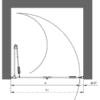 Dusch-Falttür mit Wandmagnet Hietakari Forma 383 – 2