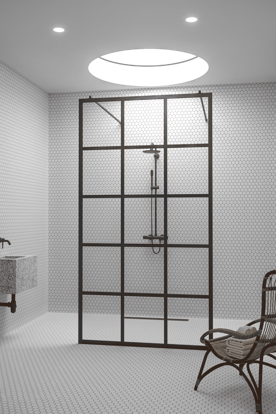 Walk-in-Duschwand Hietakari Bläk 714 Paris