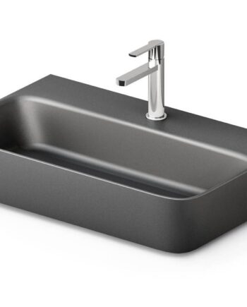 Wandwaschbecken PAA QUADRO 70x43 cm, Graphite schwarz