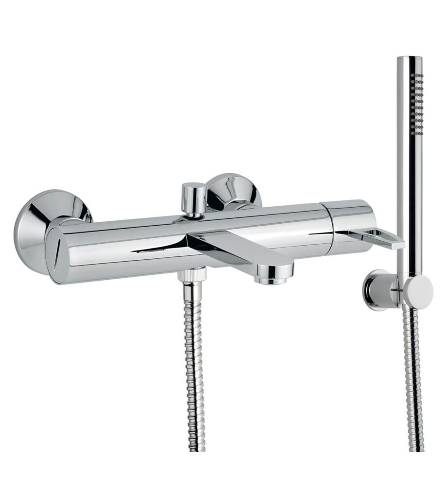 Wannenarmatur Emmevi Ade 78001, Chrom, Gelochter Hebel, Armatur + Brauseset Wannenarmatur Emmevi Ade 78001 – 4
