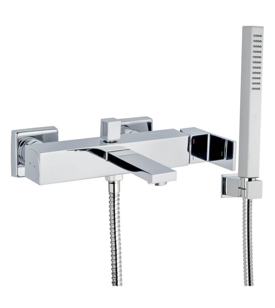 Wannenarmatur Emmevi Gea 26001, Chrom, Geschlossener Hebel, Armatur + Brauseset Wannenarmatur Emmevi Gea 26001 – 4