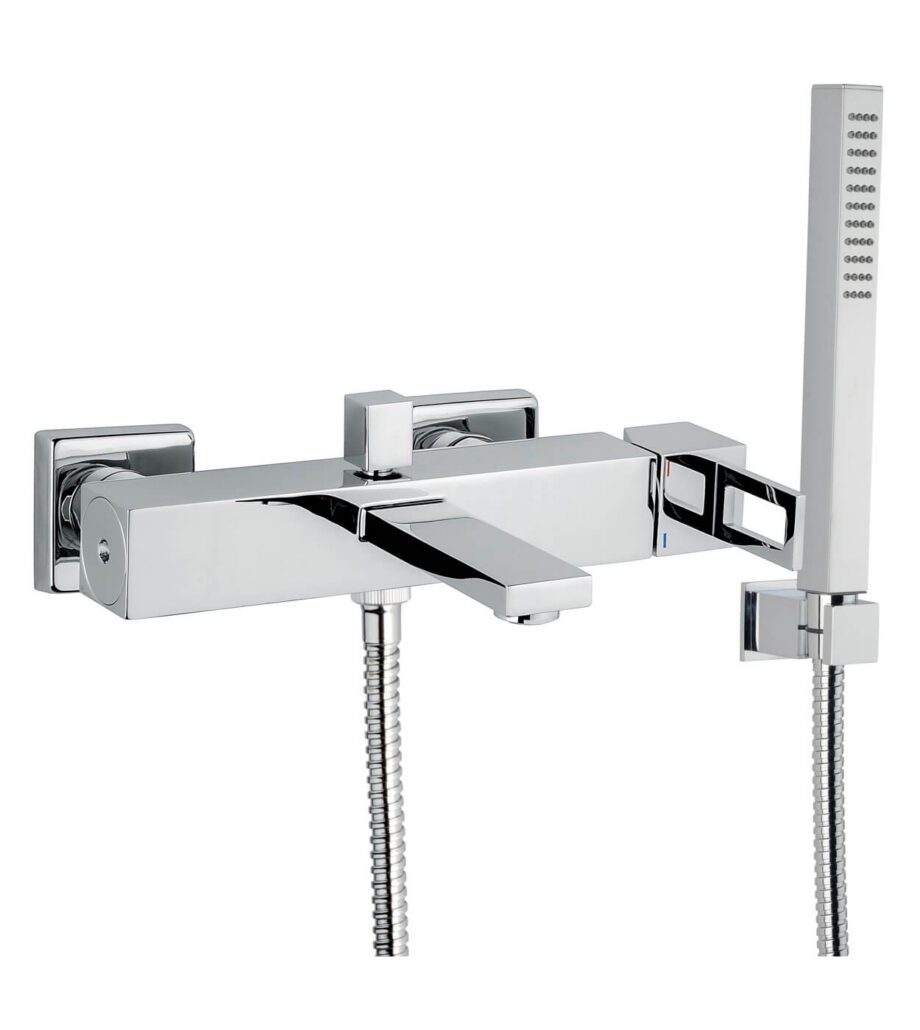 Wannenarmatur Emmevi Gea 26001, Chrom, Gelochter Hebel, Armatur + Brauseset Wannenarmatur Emmevi Gea 26001 – 6