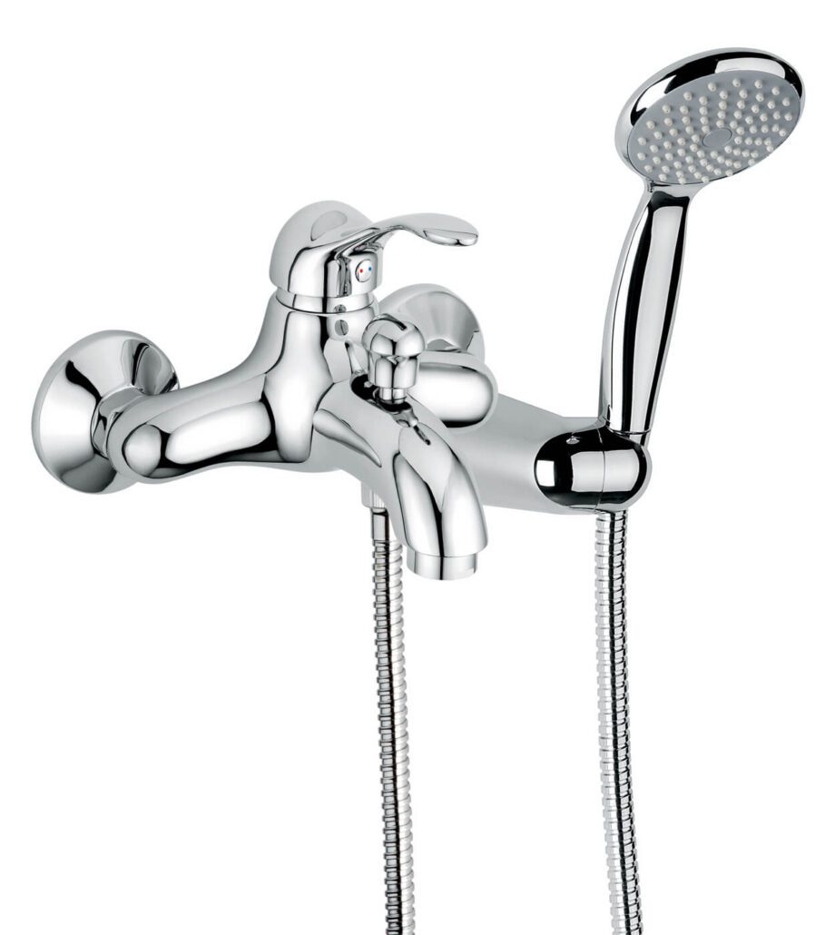 Wannenarmatur Emmevi Melody 11001, Chrom, Armatur + Brauseset Wannenarmatur Emmevi Melody 11001 – 2