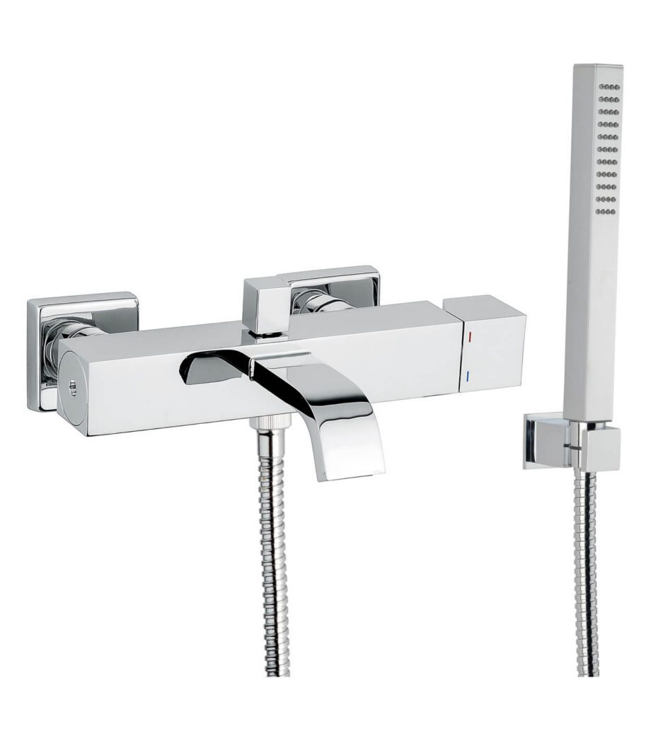 Wannenarmatur Emmevi Siris 47001, Chrom, Hebel ohne Stiel, Armatur + Brauseset Wannenarmatur Emmevi Siris 47001 – 2
