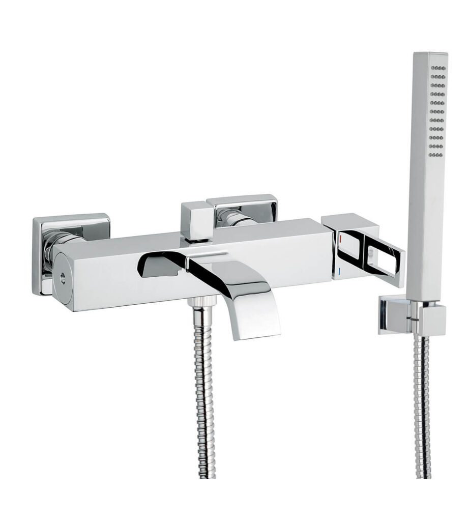 Wannenarmatur Emmevi Siris 47001, Chrom, Gelochter Hebel, Armatur + Brauseset Wannenarmatur Emmevi Siris 47001 – 6