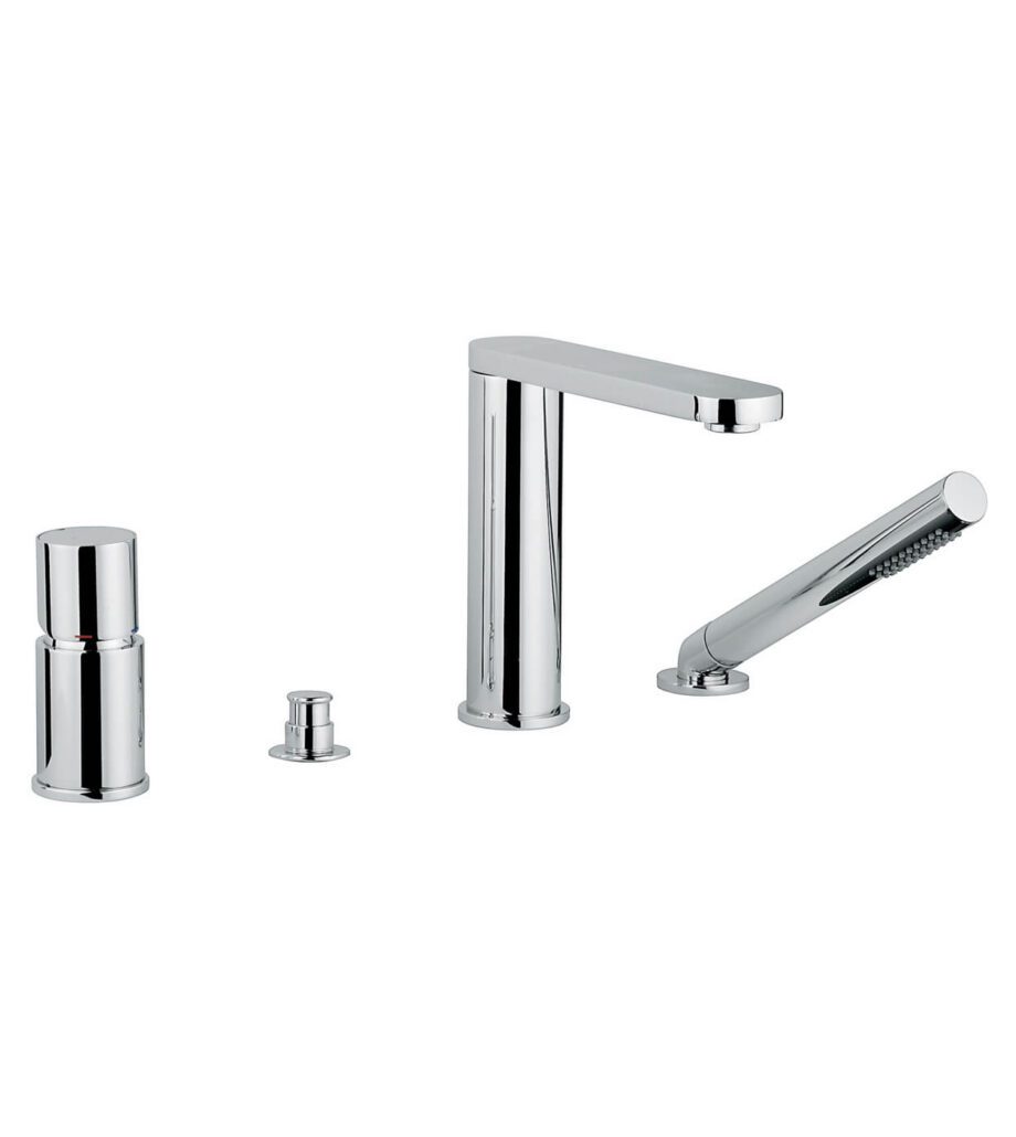 Wannenrandarmatur Emmevi Ade 78120, 4-Loch, Chrom, Standardhebel Wannenrandarmatur Emmevi Ade 78120, 4-Loch