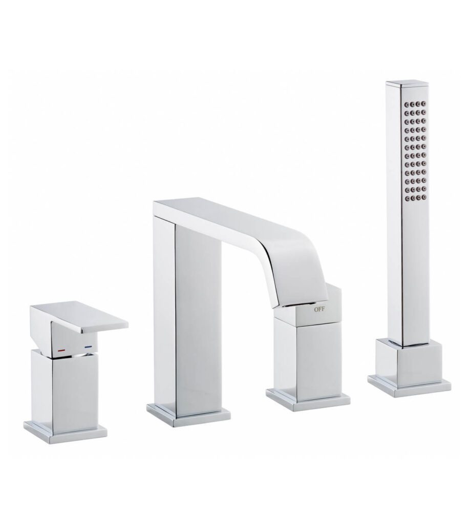 Wannenrandarmatur Emmevi Siris 47120, 4-Loch, Chrom, Geschlossener Hebel Wannenrandarmatur Emmevi Siris 47120, 4-Loch – 2