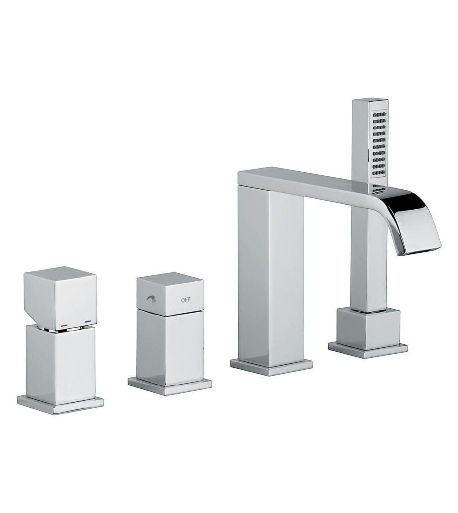 Wannenrandarmatur Emmevi Siris 47120, 4-Loch, Chrom, Hebel ohne Stiel Wannenrandarmatur Emmevi Siris 47120, 4-Loch