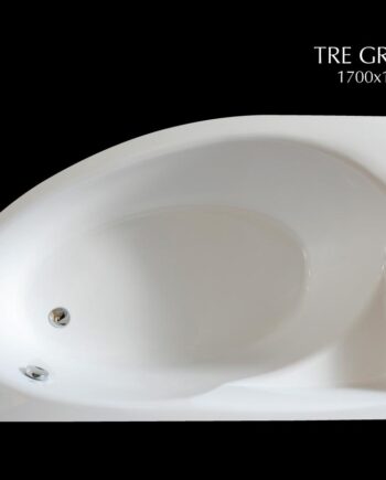 Eckbadewanne PAA TRE GRANDE, Cast Stone Mineralguss, glänzend, rechts