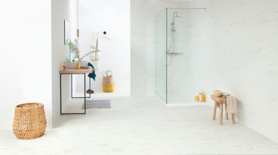 LVT Vinylboden Quick-Step, Ambient Click, Marmor Carrara Weiß, gefast – 3