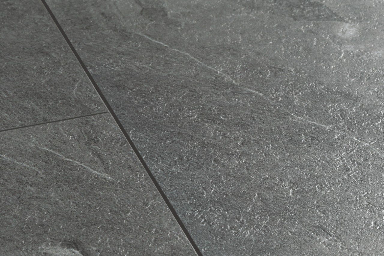 LVT Vinylboden Quick-Step, Ambient Click Plus, Grau Slate Fliese, gefast – 2