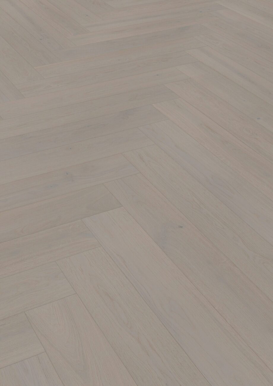 Fischgrätparkett Eiche, ter Hürne, Oak grey, hall, Fischgrätparkett, gebürstet, gefast, extra matt versiegelt – 2